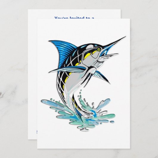 Invitation Marlin en tête (Devant / Derrière)