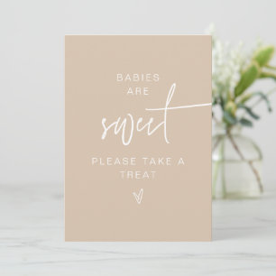Invitation MARLO Bébé Bohémien Beige sont doux signe de faveu