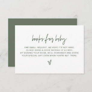 Invitation MARLO Bohemian Forest Livres verts pour Baby Card