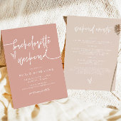 Invitation MARLO Boho Blush Bachelorette Week-end Itinéraire