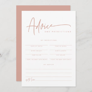 Invitation MARLO Boho Blush Rose Baby Conseils & Prédictions