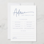 Invitation MARLO Boho Dusty Blue Baby Conseils & Prédictions (Devant)