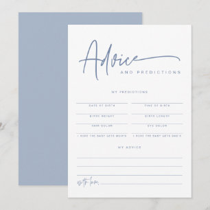 Invitation MARLO Boho Dusty Blue Baby Conseils & Prédictions
