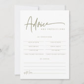 Invitation MARLO Boho Olive Green Baby Conseils & Prédictions (Devant)