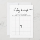 Invitation MARLO Bold Contemporary Baby shower Bingo Jeu dans (Devant)