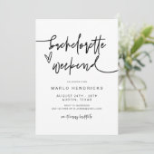 Invitation MARLO Bold Contemporary Bachelorette Itinéraire (Debout devant)