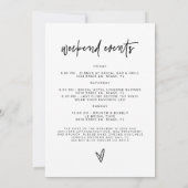 Invitation MARLO Bold Contemporary Bachelorette Itinéraire (Dos)