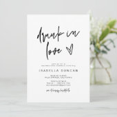 Invitation MARLO Moderne Black Drunk In Love Bachelorette (Debout devant)