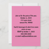 Invitation marmotte voit les couleurs psychédéliques de l'omb (Dos)