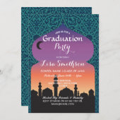 Invitation marocain de mille et une nuits de fête (Devant / Derrière)