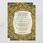 Invitation Marocaine Scroll Gold Parties scintillant Élégant  (Devant / Derrière)