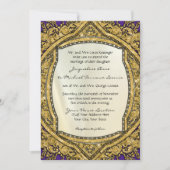 Invitation Marocaine Scroll Gold Parties scintillant Élégant (Devant)