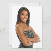 Invitation Maroon African American Female Photo Graduation (Dos)