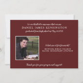 Invitation Maroon Christian Verse Graduation Photo Collage (Dos)