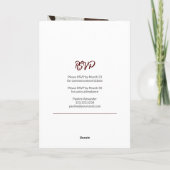 Invitation Maroon Edgy Abstrait Torn Photo Graduation (Dos)