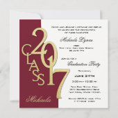 Invitation Maroon et Gold 2017 Graduation (Dos)