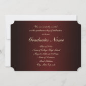 Invitation Maroon et Gold 2025 Graduation (Dos)