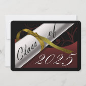 Invitation Maroon et Gold Graduation Party (Devant)