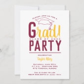 Invitation Maroon et Gold Graduation Party (Devant)