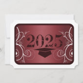 Invitation Maroon et White Frame Graduation (Devant)