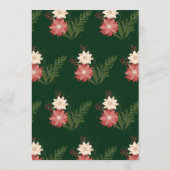 Invitation Maroon Fête Poinsettia Wreath Splendor (Dos)