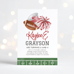 Invitation Maroon Football et Cheerleader Joint Anniversaire