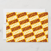 Invitation Maroon & Gold 3 Merci de graduation photo (Dos)