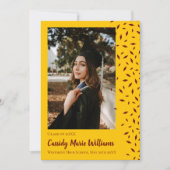 Invitation Maroon Gold Confeti Graduation (Devant)