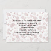 Invitation Maroon Gold Confetti Bokeh Bubbles Graduation (Dos)