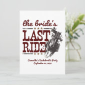 Invitation Maroon Le Dernier Ride de la Mariée (Debout devant)