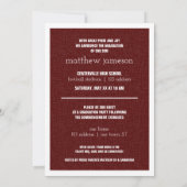 Invitation Maroon Modern Textured Photo Graduation (Dos)
