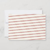 Invitation Maroon moderne & or striped Word de conseil (Dos)