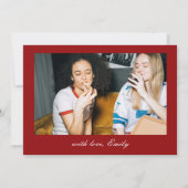 Invitation Maroon Opera Wedding Bridesmaid Proposal Card (Dos)