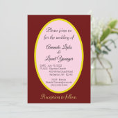 Invitation Maroon & Pink Window Wedding (Debout devant)