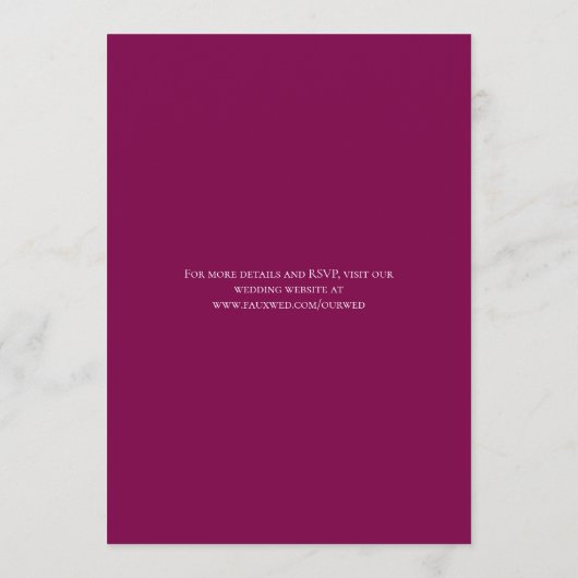 Invitation Maroon Rose Wedding (Dos)
