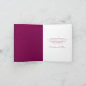 Invitation Maroon Rose Wedding Thank You Cards (Intérieur)