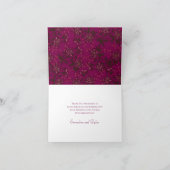 Invitation Maroon Rose Wedding Thank You Cards (Intérieur)