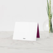 Invitation Maroon Rose Wedding Thank You Note Card (Dos)