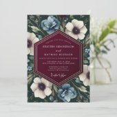 Invitation Maroon Slate Chiaroscuro Wedding (Debout devant)