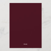 Invitation Maroon Teal Opulent Flora Wedding (Dos)