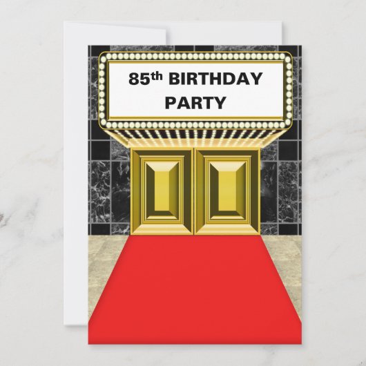 Invitation Marque de Broadway Tapis rouge 85 e anniversaire (Devant)