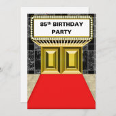 Invitation Marque de Broadway Tapis rouge 85 e anniversaire (Devant / Derrière)