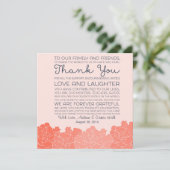 Invitation Marque de table de mariage Message de remerciement (Debout devant)