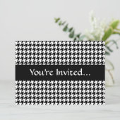 Invitation Marque noire/blanche de mode stylisée (Debout devant)