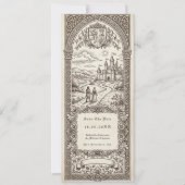 Invitation Marque-page de mariage Blason Médiéval Save The Da (Devant)