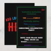 INVITATION MARQUE PERSONNALISÉE VÉRIFIÉE NOIRE PERSONNALISABL (Devant / Derrière)