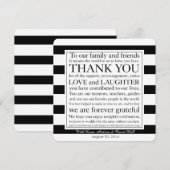 Invitation Marque-Place de Mariage Message de Remerciement (Devant / Derrière)