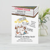 Invitation Marquee Boy's Movie Night Anniversaire (Debout devant)