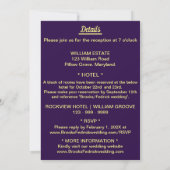 Invitation Marques à skis | Mandala Purple Calligraphic Maria (Dos)