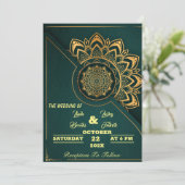 Invitation Marques à skis | Mariage de script calligraphique  (Debout devant)